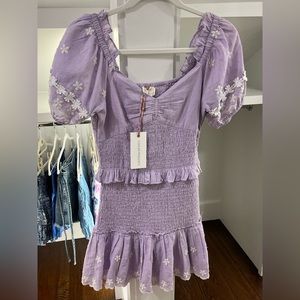 NWT LoveShackFancy Jarrah Dress Purple